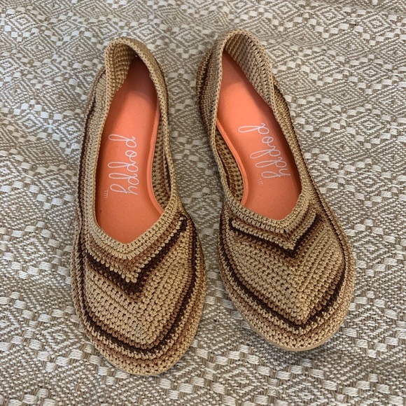 poppy Shoes - Namaste Mountain Crochet Memory Foam Flats